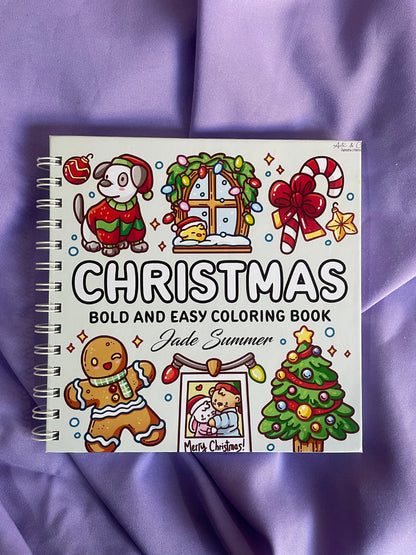🎄✨ Christmas – Bold and Easy Coloring Book ✨🎁