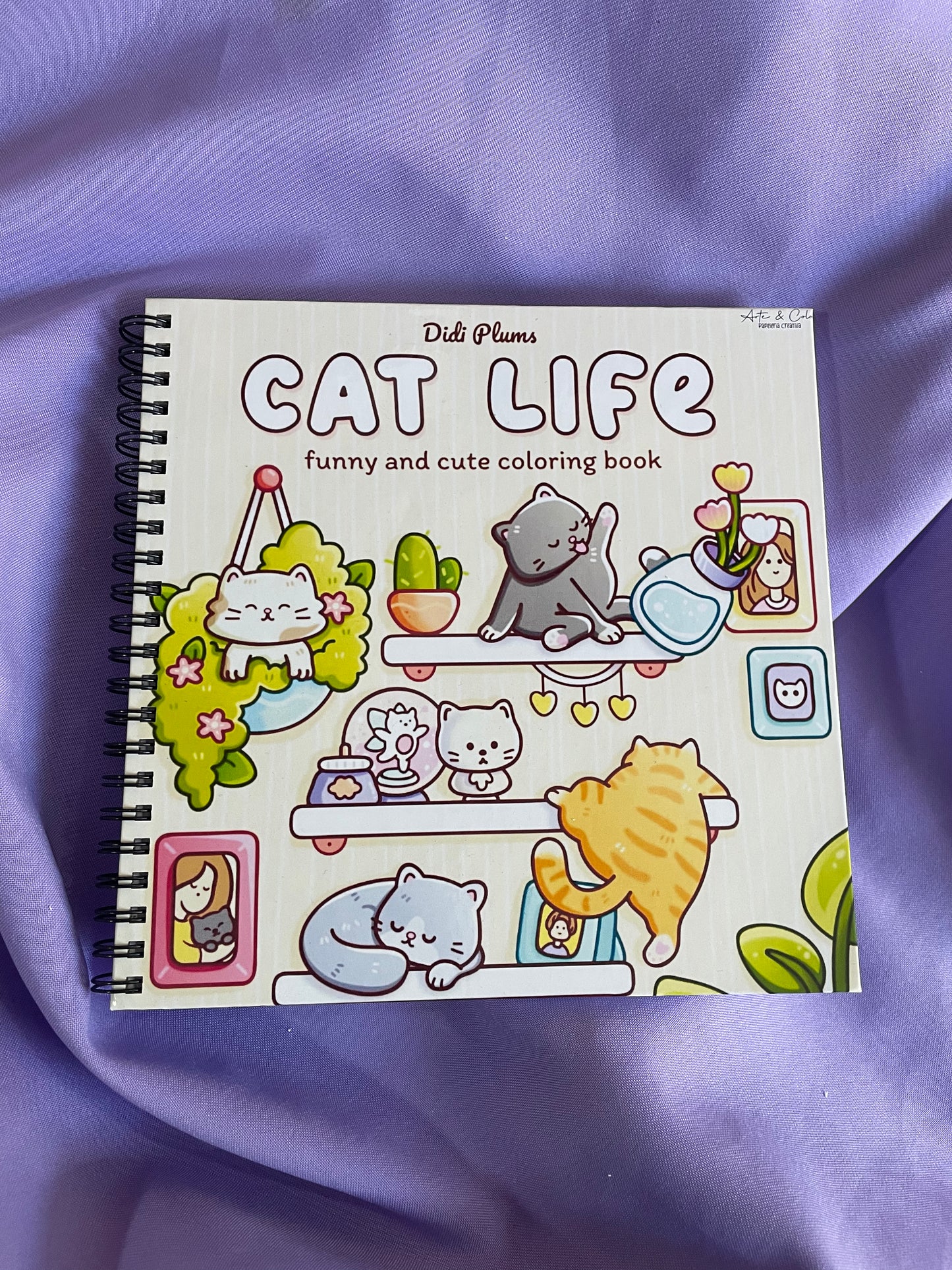 🐱 Cat Life – Funny & Cute Coloring Book 🌼💜