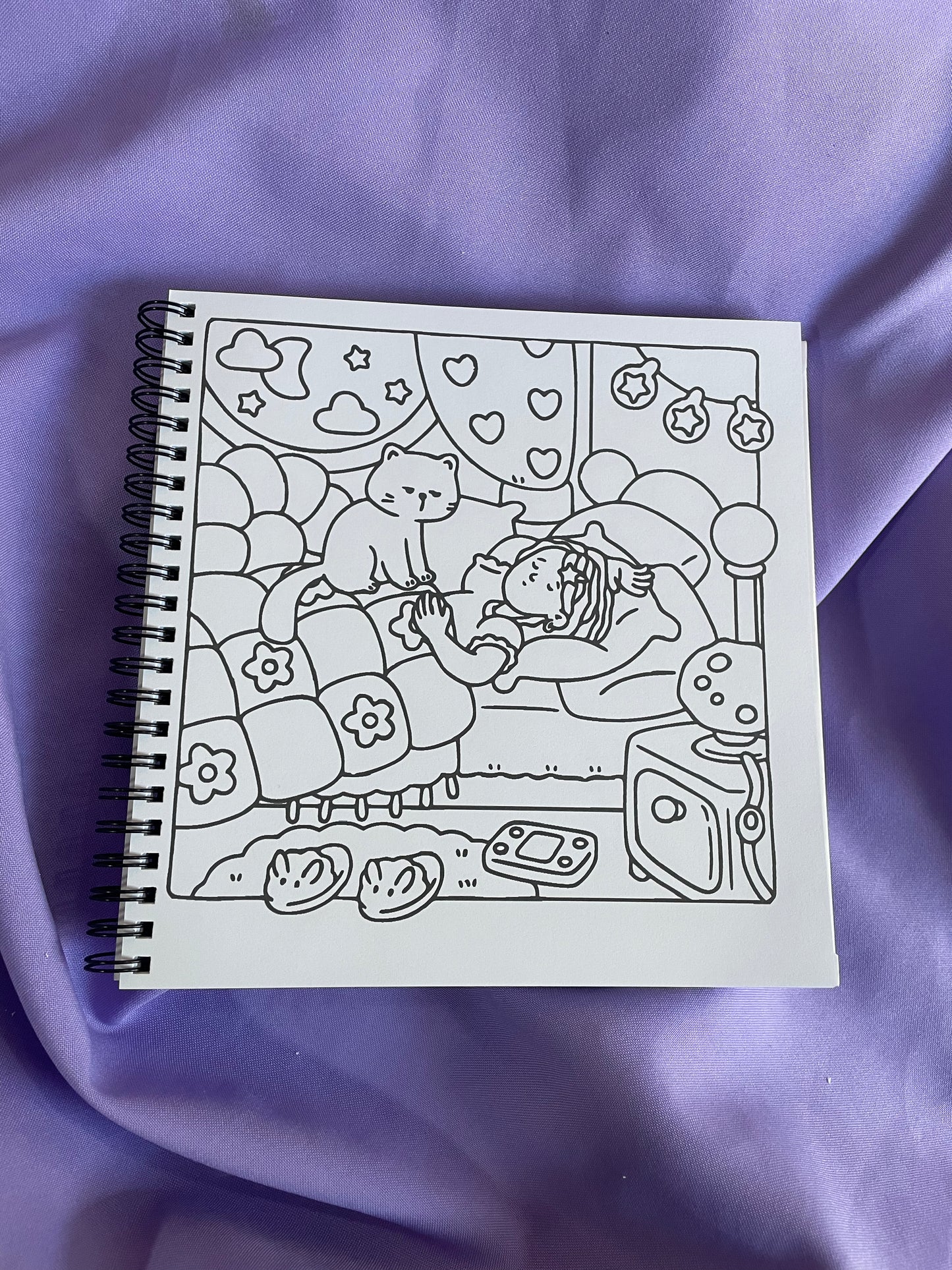 🐱 Cat Life – Funny & Cute Coloring Book 🌼💜