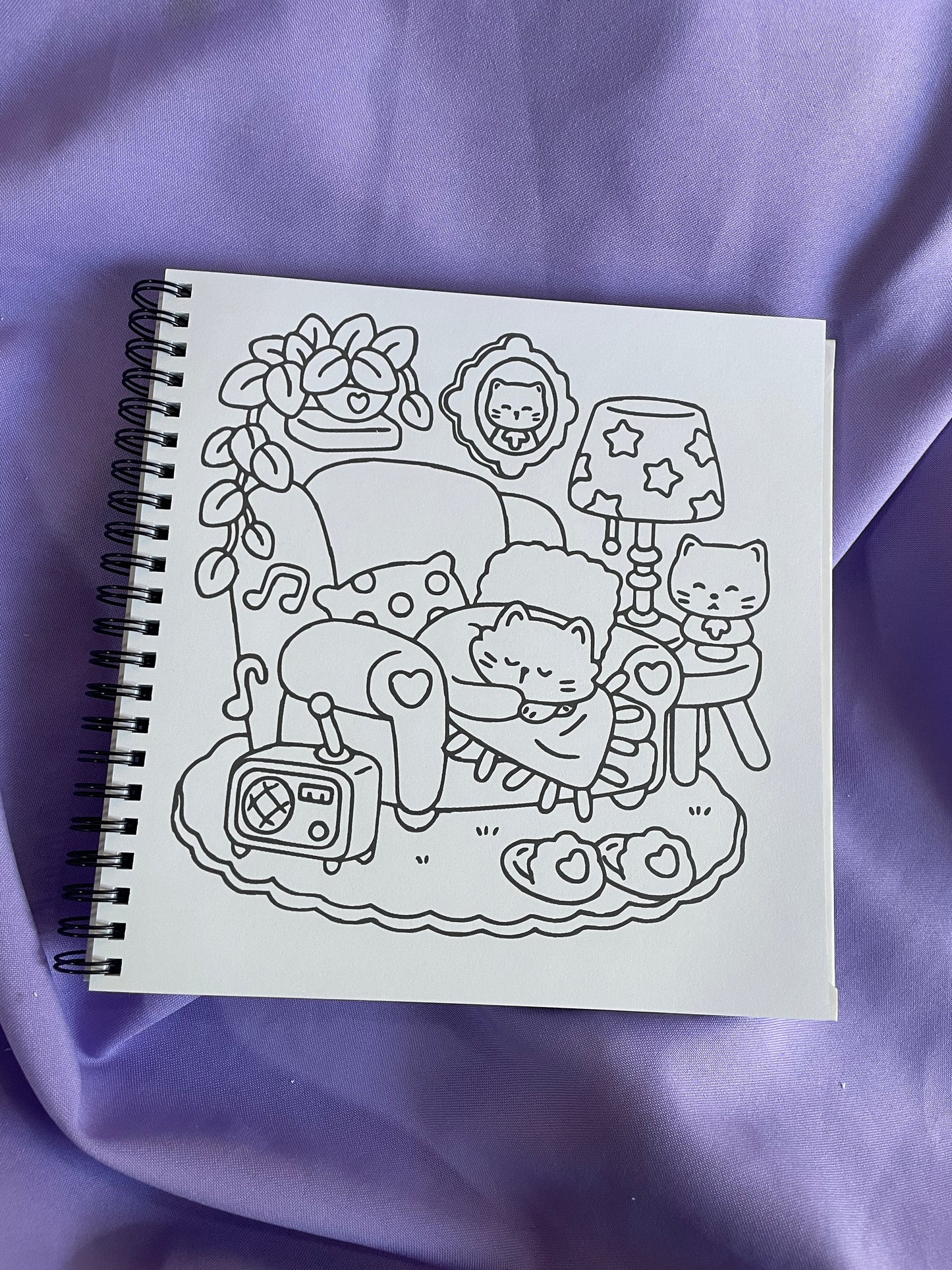 🐱 Cat Life – Funny & Cute Coloring Book 🌼💜