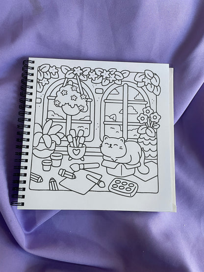 🐱 Cat Life – Funny & Cute Coloring Book 🌼💜