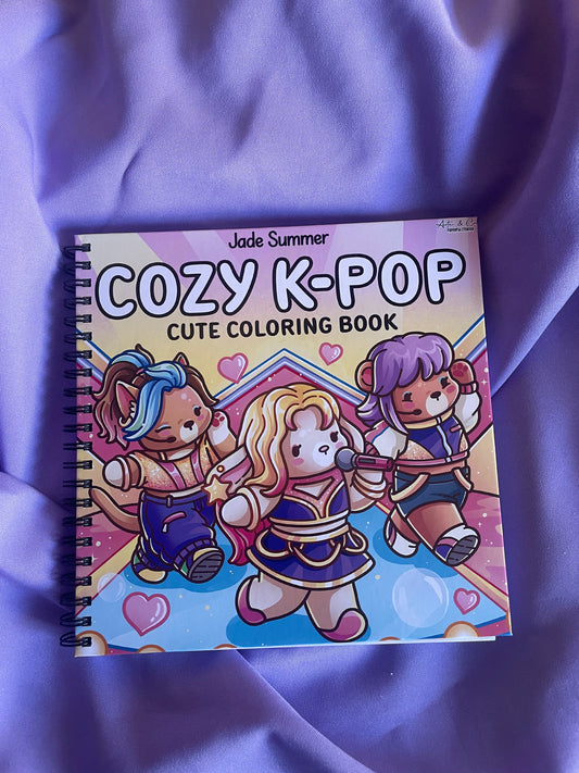 🎤 COZY K-POP – Cute Coloring Book 💜✨