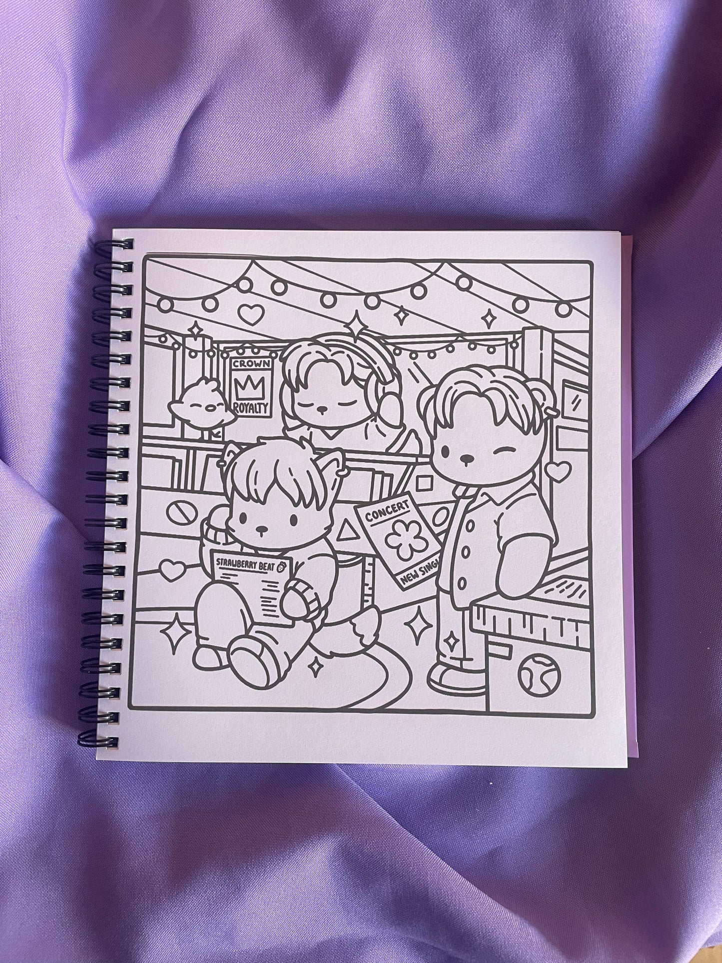 🎤 COZY K-POP – Cute Coloring Book 💜✨