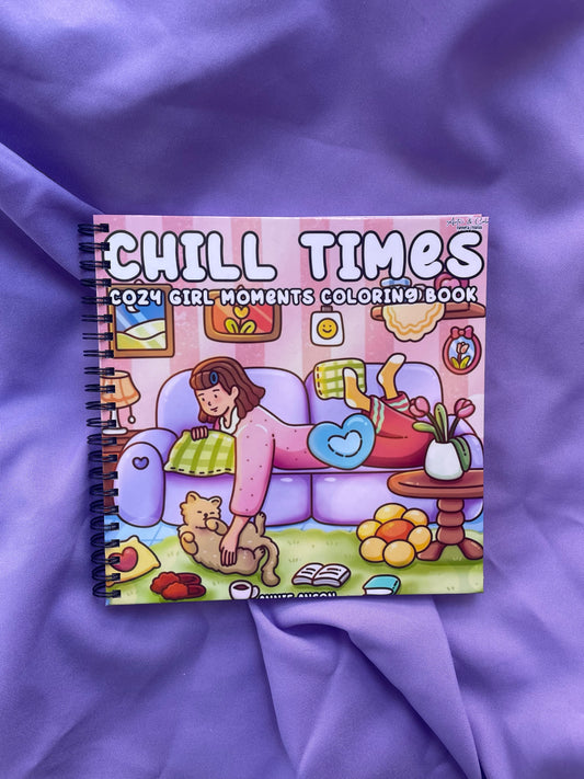 ✨ CHILL TIMES – Cozy Girl Moments Coloring Book ✨