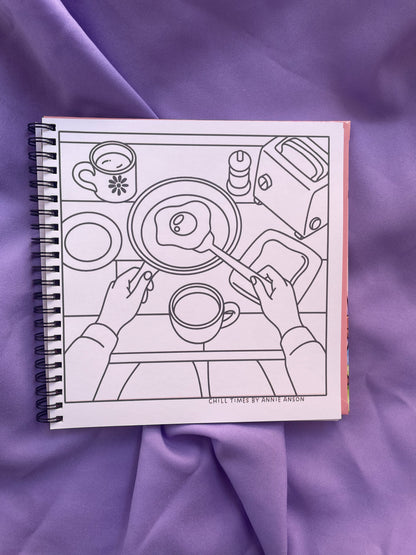 ✨ CHILL TIMES – Cozy Girl Moments Coloring Book ✨