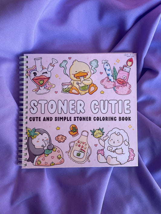 🌿💖 Stoner Cutie – Cute & Simple Coloring Book