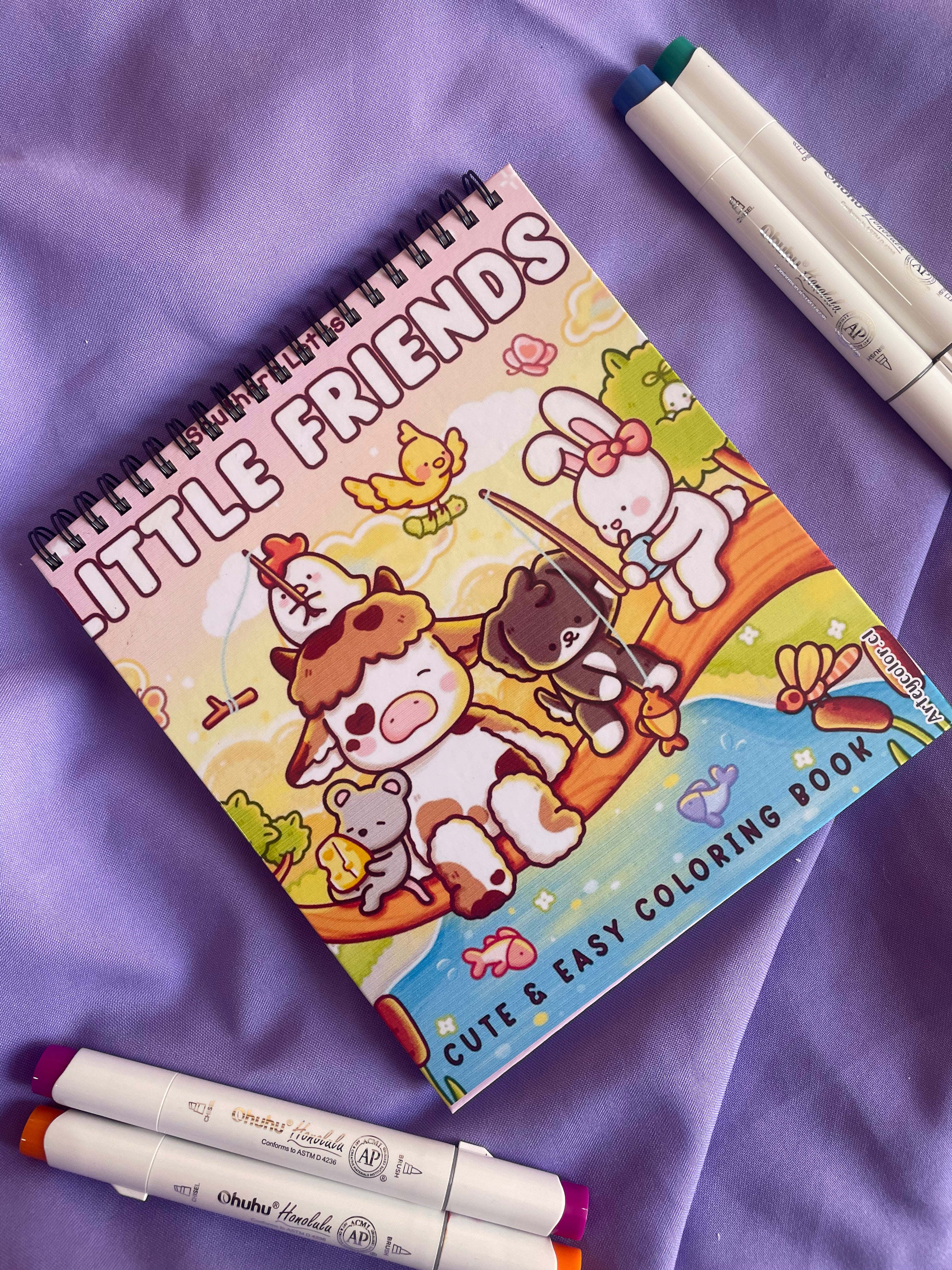 🐮🐰 LITTLE FRIENDS – Cute & Easy Coloring Book 🐥🐻