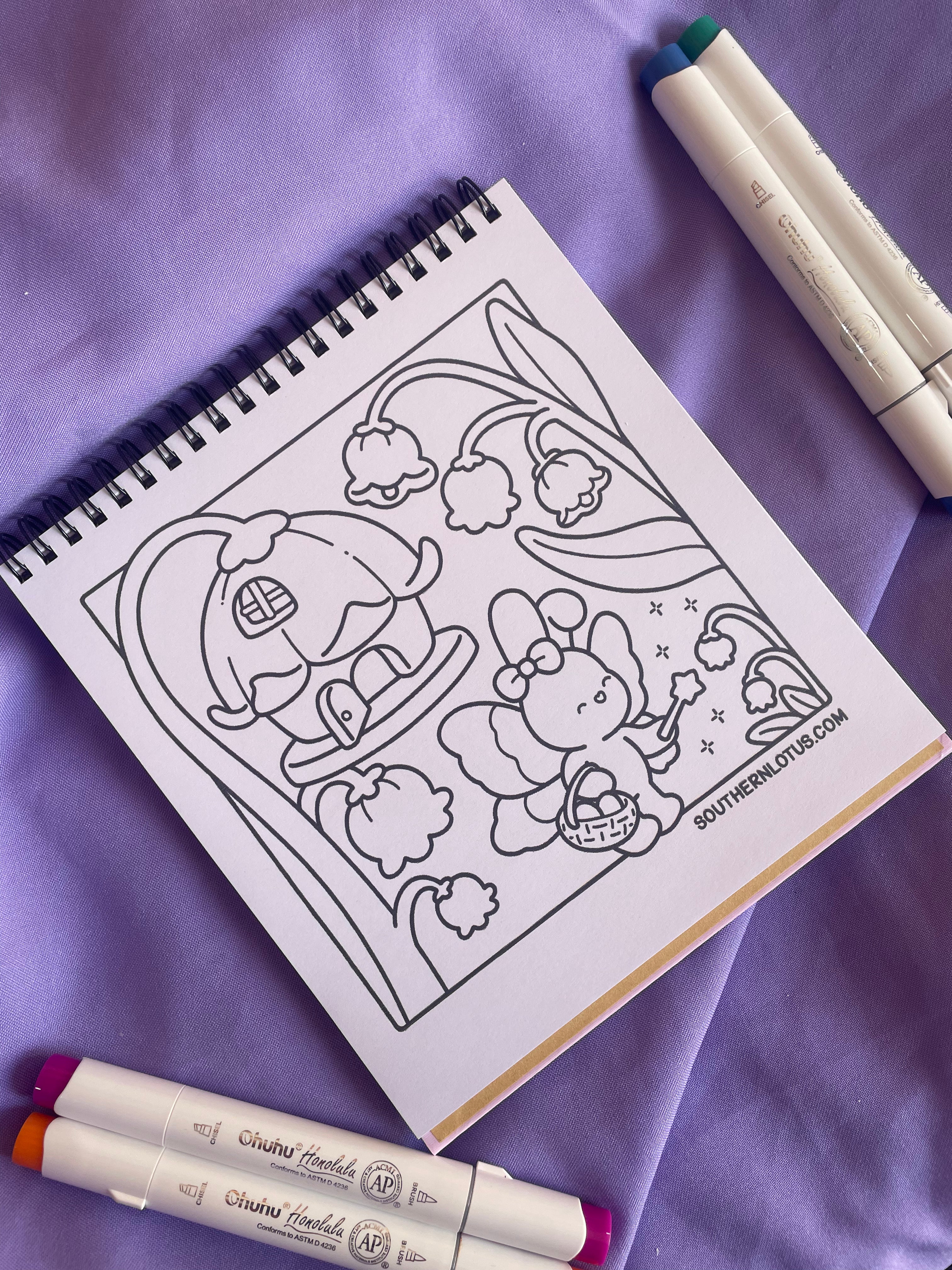 🐮🐰 LITTLE FRIENDS – Cute & Easy Coloring Book 🐥🐻