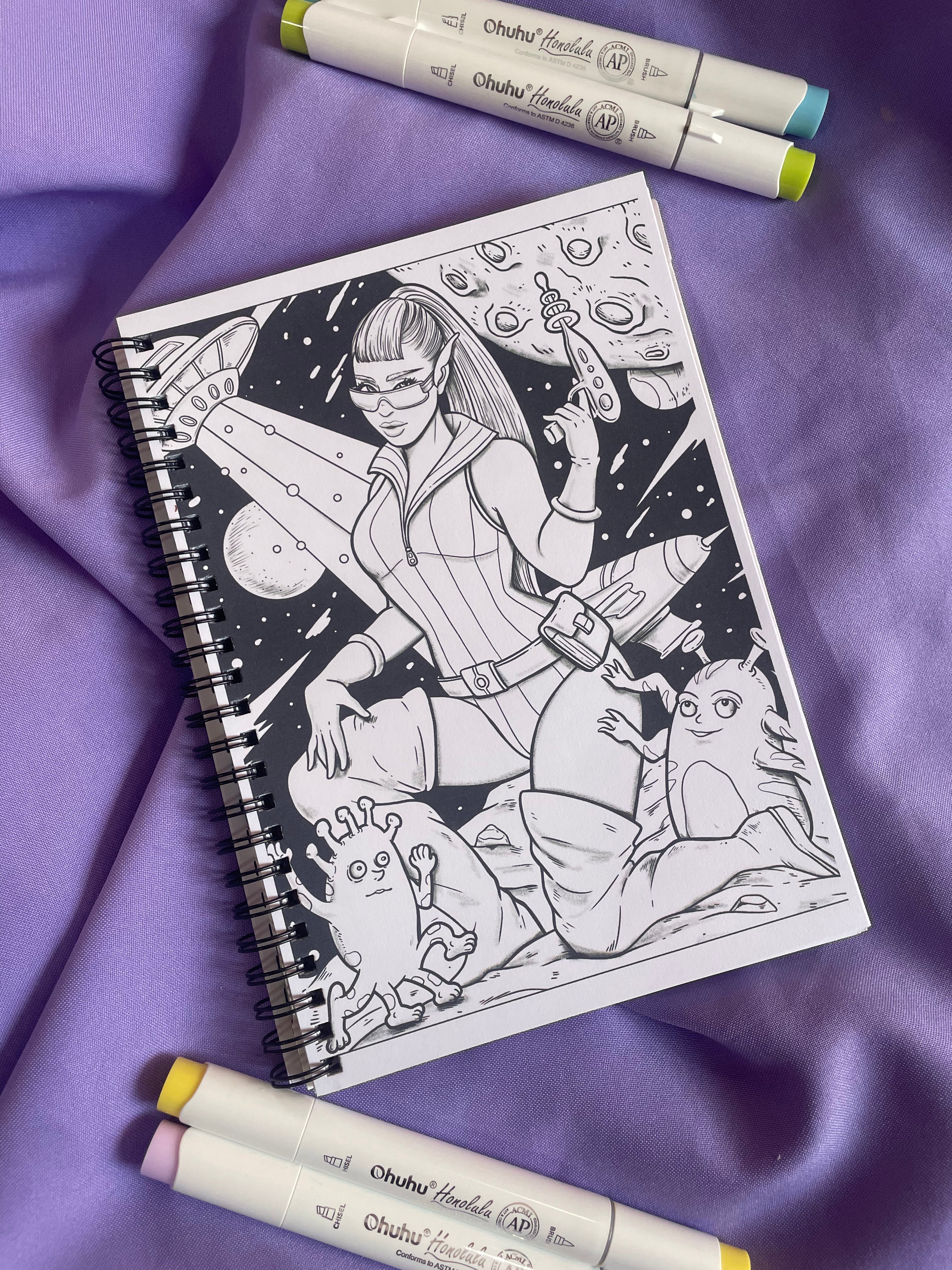 🚀 Galaxy Queen – Coloring Book
