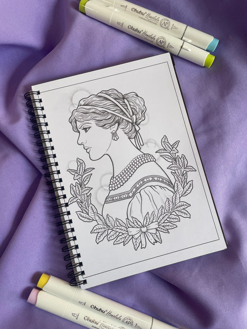 🌸 Beauties in Renaissance – Coloring Book