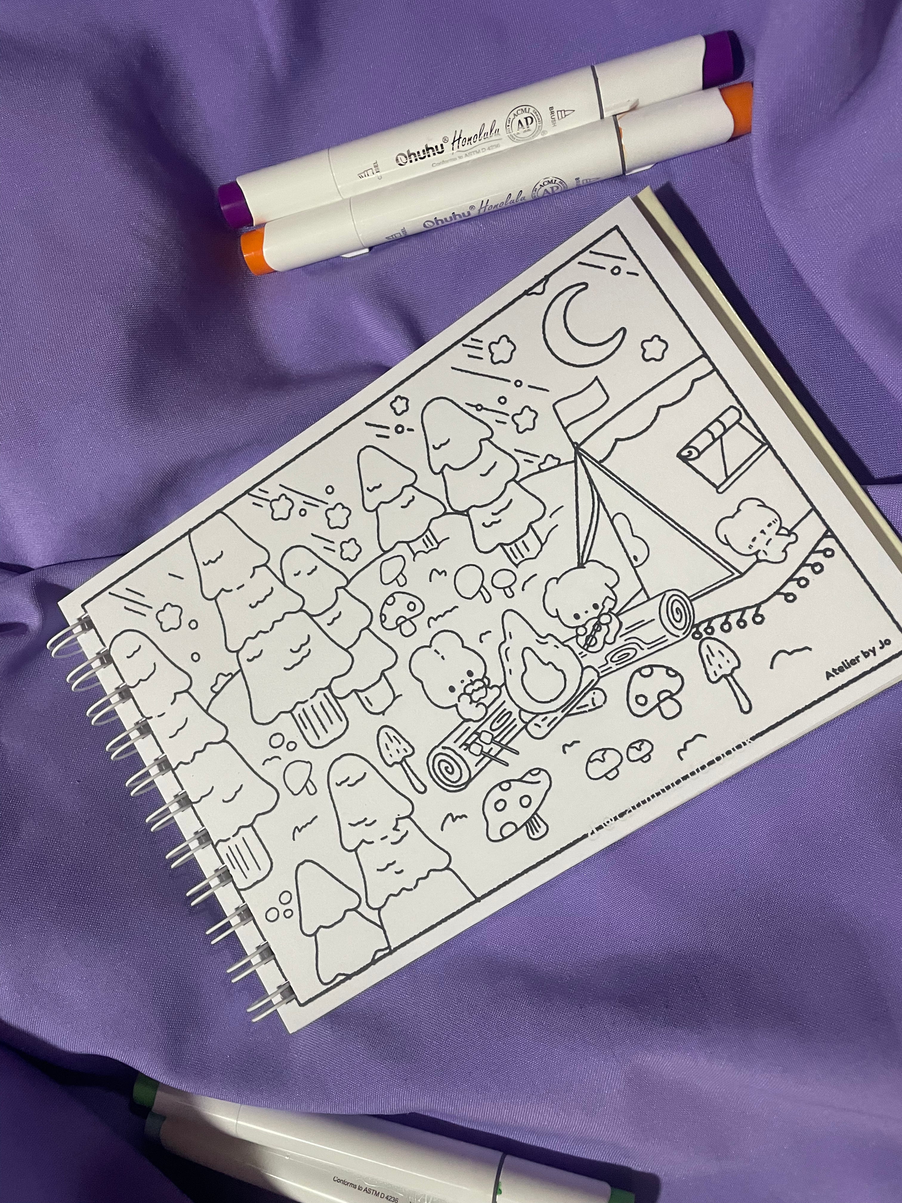 🍄 Mundo Kawaii del Bosque – Coloring Book