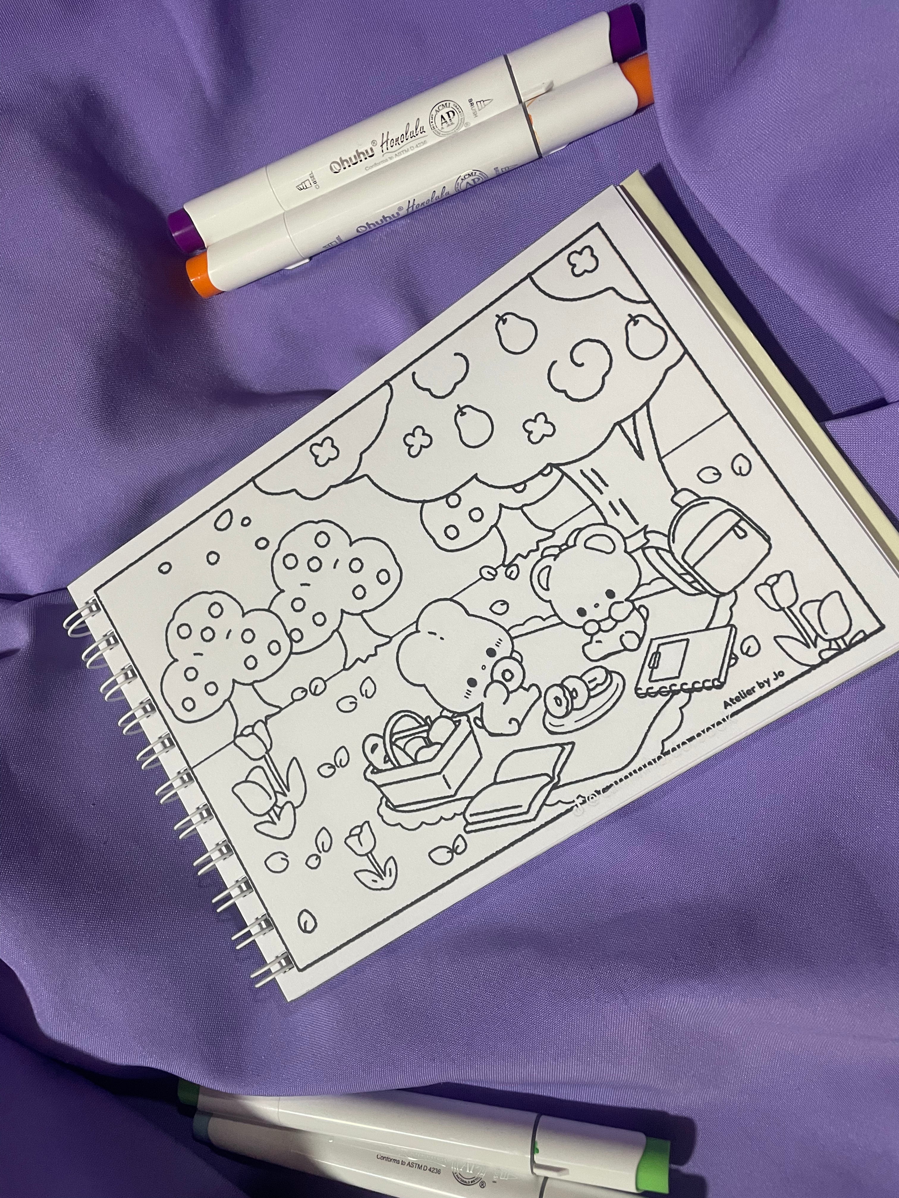 🍄 Mundo Kawaii del Bosque – Coloring Book