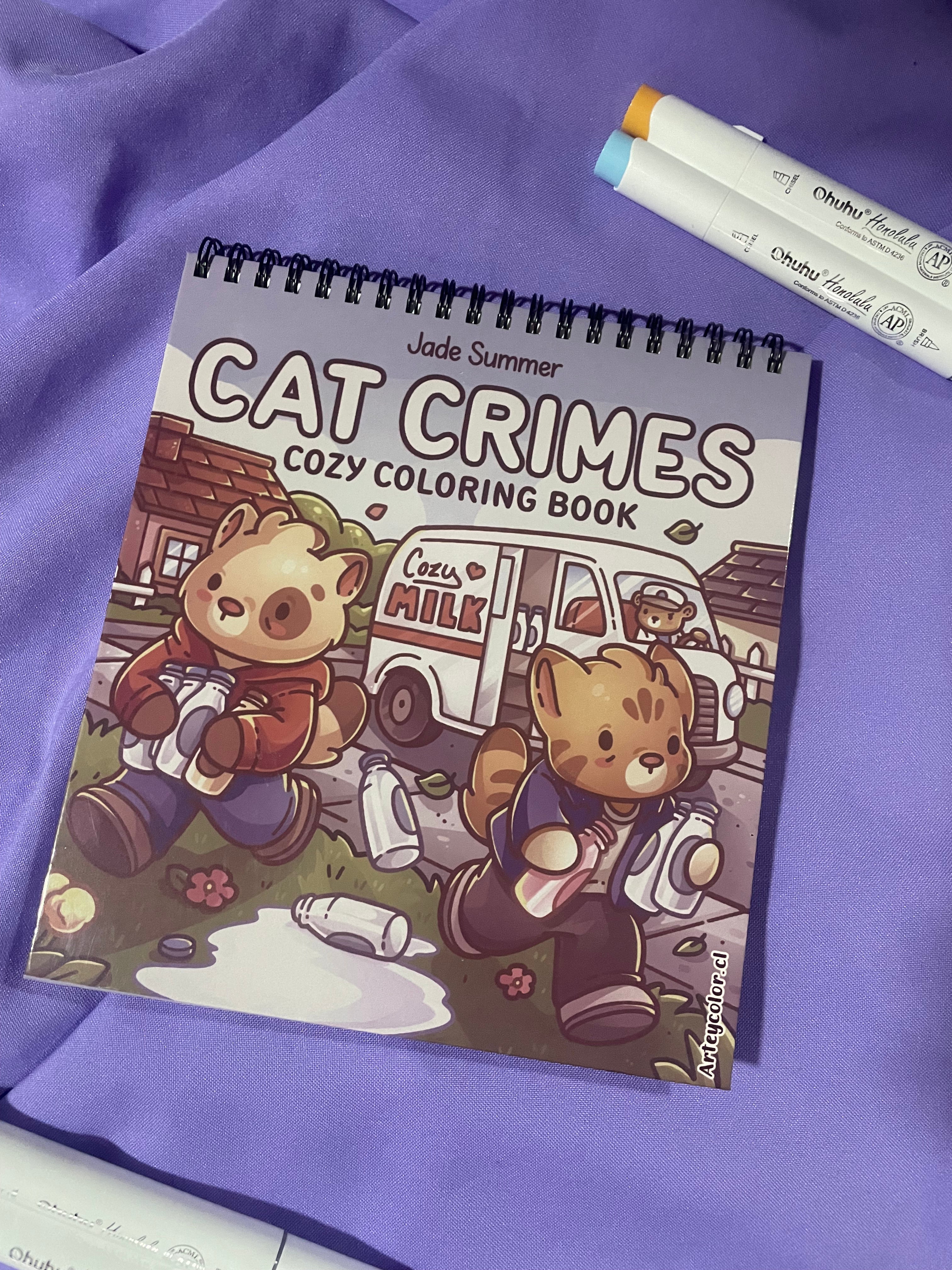 🐾🐱 Cat Crimes – Cozy Coloring Book 🥛✨