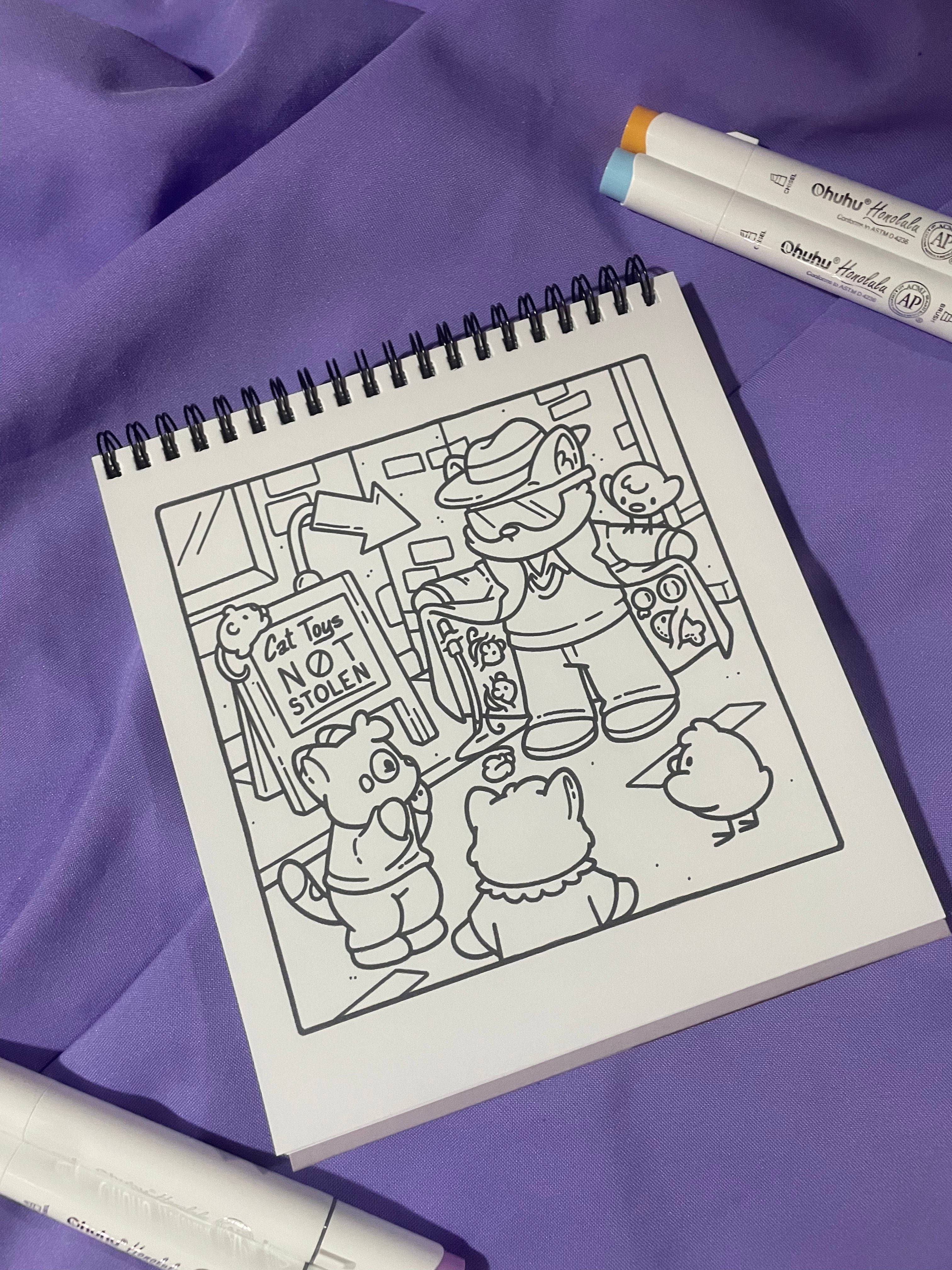 🐾🐱 Cat Crimes – Cozy Coloring Book 🥛✨