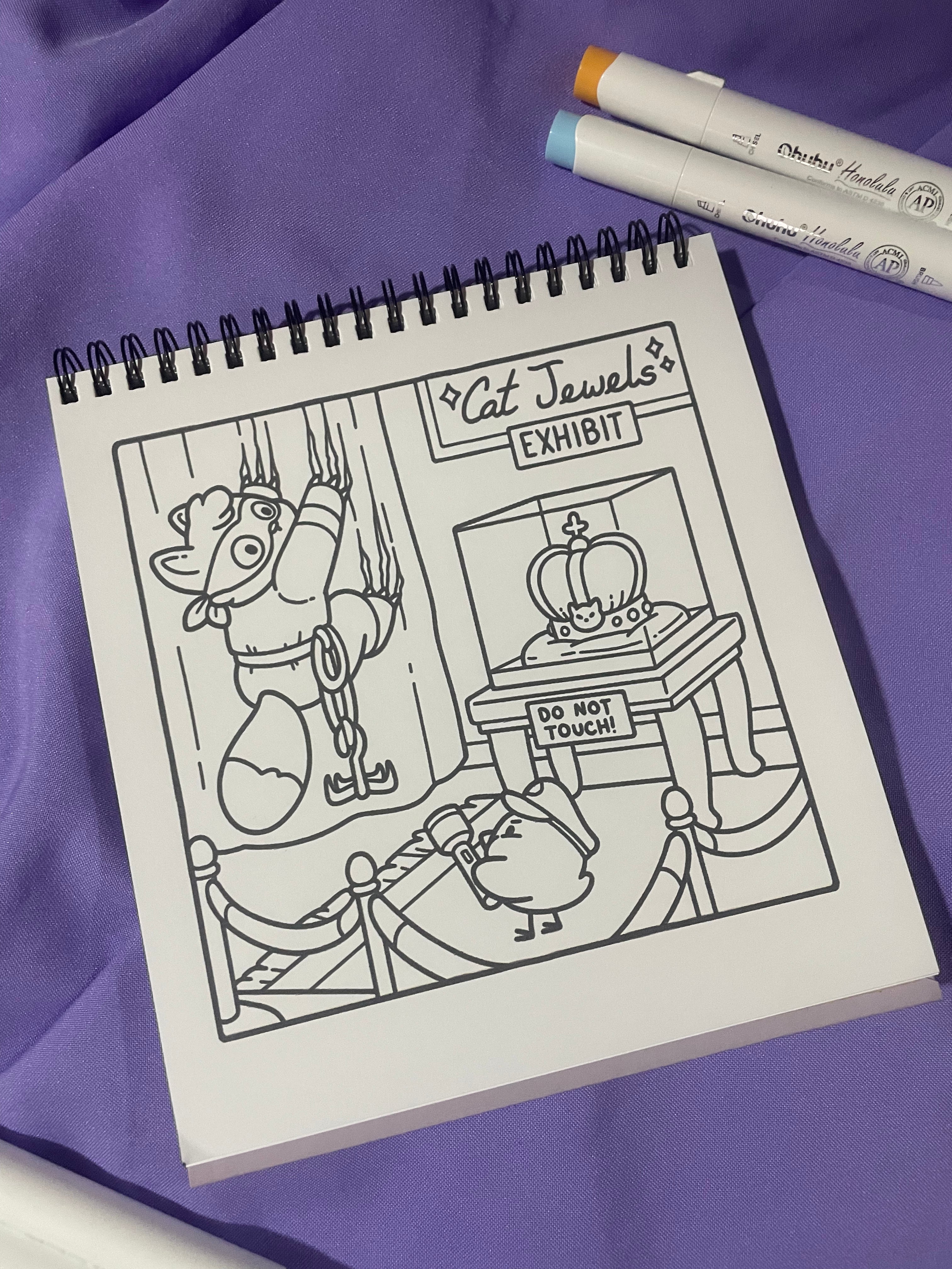 🐾🐱 Cat Crimes – Cozy Coloring Book 🥛✨