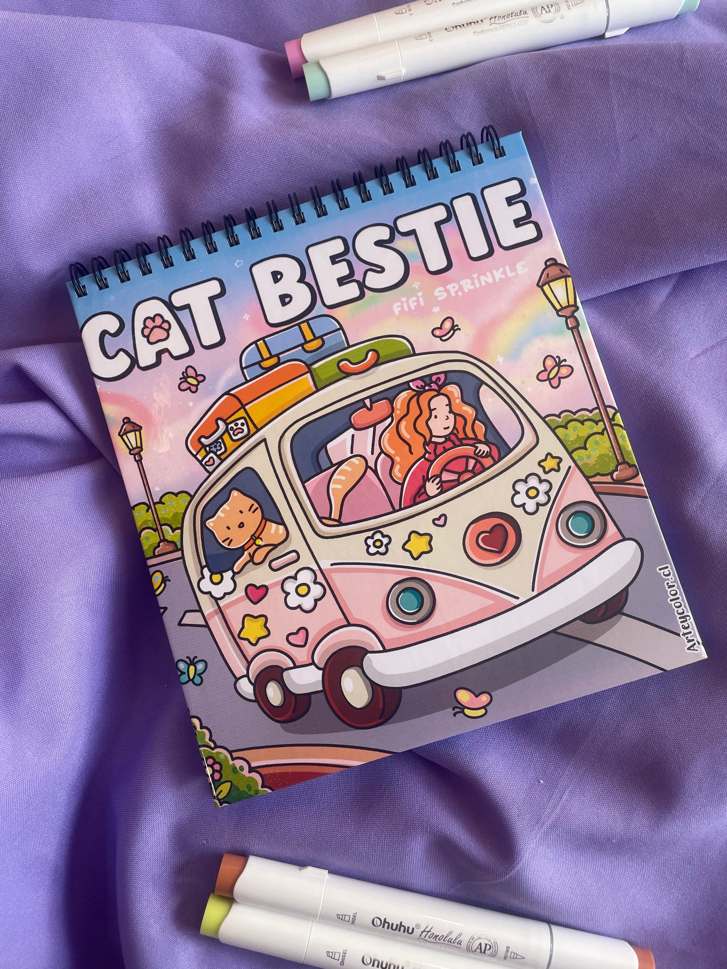 🚐🐱 CAT BESTIE – Cute & Cozy Coloring Book 🌈💖