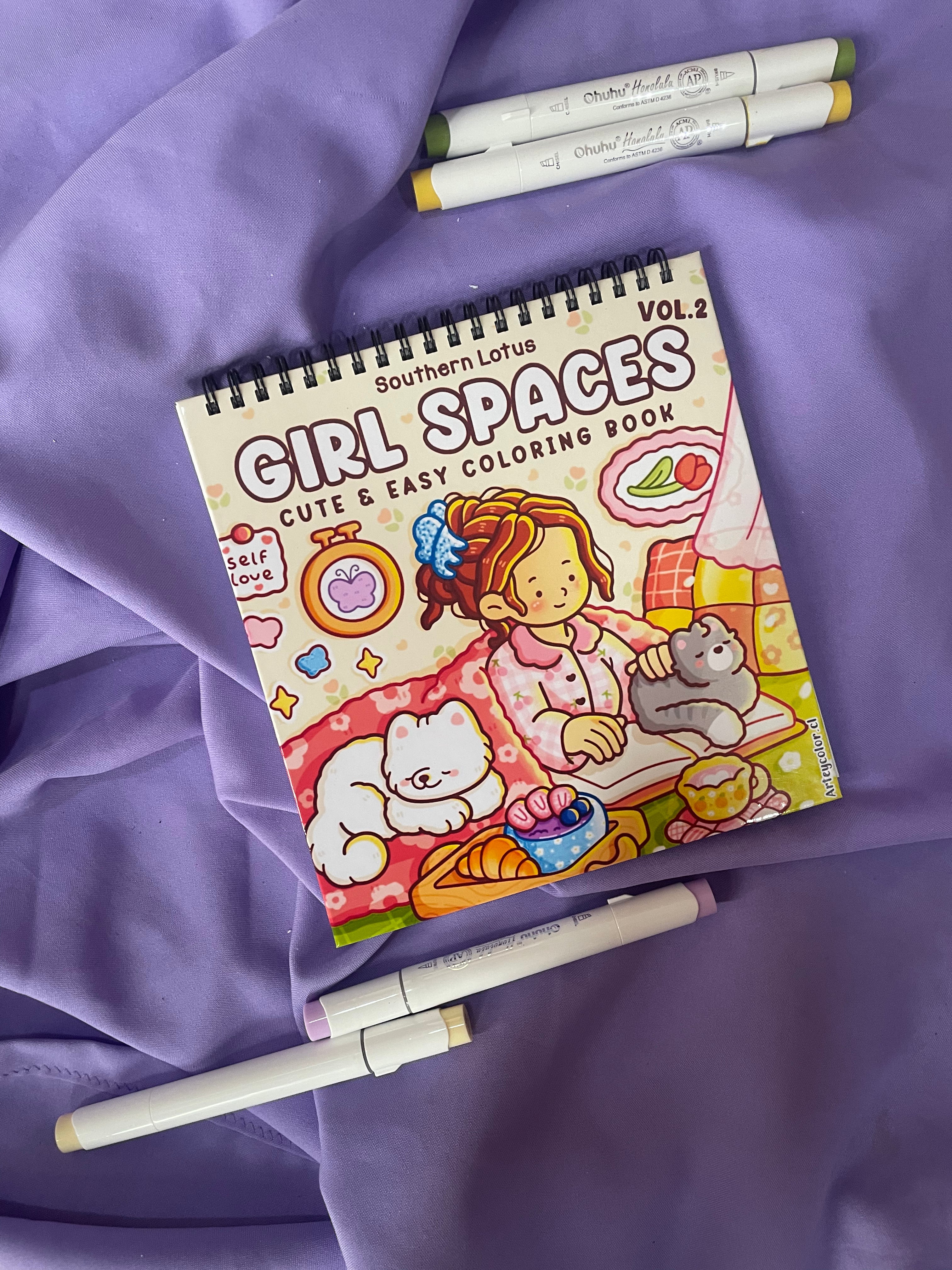 🌸🧸 Girl Spaces Vol. 2 – Cute & Easy Coloring Book 🎨
