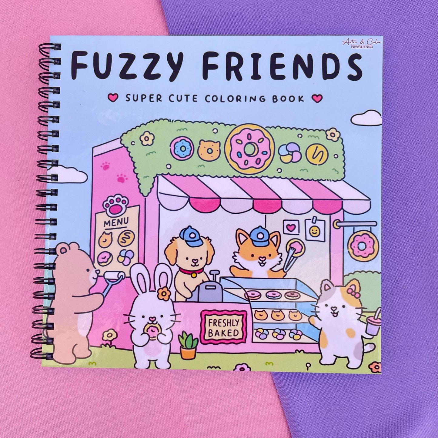 Fuzzy Friends - un libro para colorear lindo y acogedor