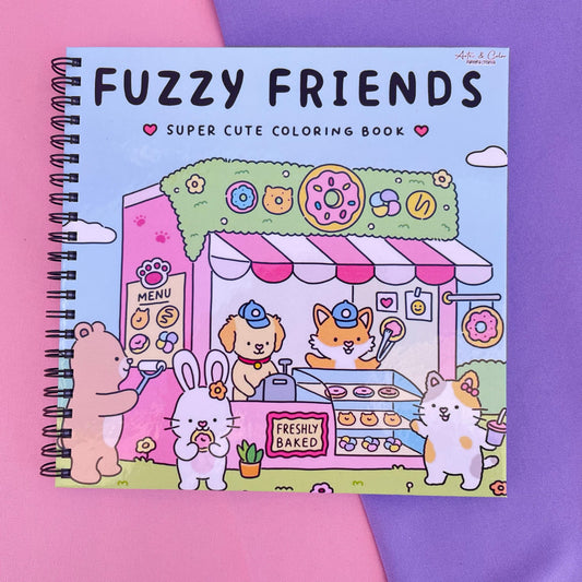 Fuzzy Friends - un libro para colorear lindo y acogedor