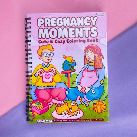 Pregnancy Moments - Libro para colorear tierno y acogedor