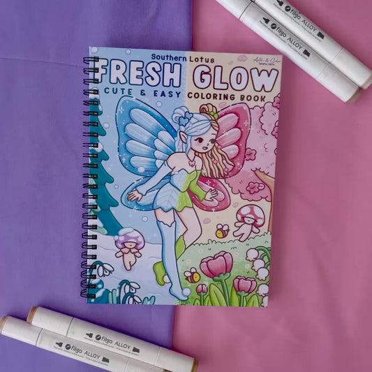 FRESH GLOW – Cute & Easy Coloring Book