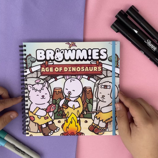 Brownies age of dinosaurs - una aventura prehistórica para colorear