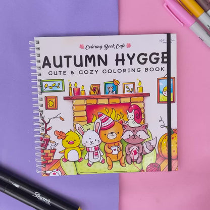 Autumn Hygge: un libro para colorear bonito y acogedor