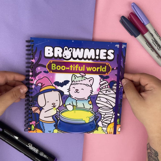 BROWMIES BOO-TIFUL WORLD Libro para colorear