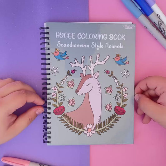 Hygge Coloring Book-Scandinavian Style Animals